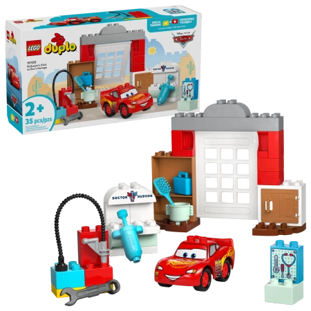 Klocki Lego Duplo 10456 Cars Wizyta McQueena w warsztacie Wójta, 35 el., dla dzieci w wieku 2+