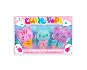 Gumki do ścierania w kształcie zwierzątek, 3 sztuki, Ooly