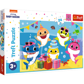 Trefl, Baby Shark, Puzzle Maxi dla dzieci, 24 duże elementy