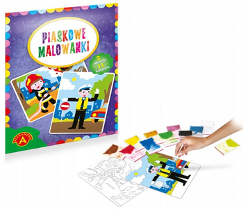 Piaskowe malowanki: strażak i policjant