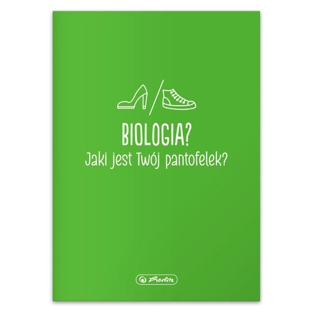 Herlitz, Zeszyt w kratkę do biologii, format A5, 60 kartek, Biologia, gramatura 70g