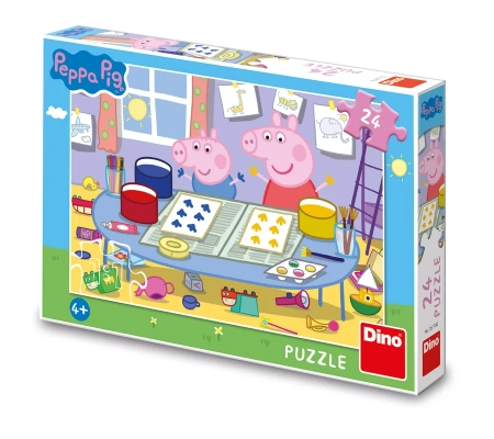 Dino Toys, Świnka Peppa, Puzzle Artyści, 24 el.