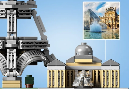 Klocki Lego Architecture 21044 Paryż, 649 elementów, panorama Paryża, sylwetki charakterystycznych budowli, wiek 12+