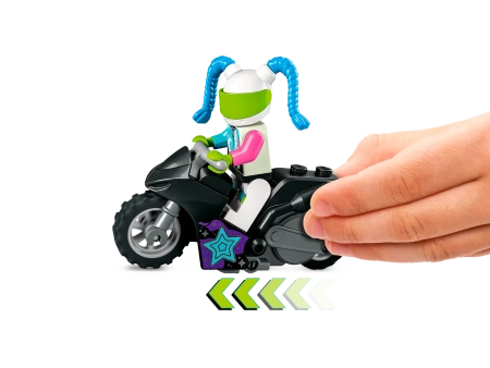 Klocki Lego City Stuntz 60341, Wyzwania kaskaderskie: przewracania; Motocykl i 2 mini figurki motocykl posiada koło zamachowe do rozpędzenia, 117 elementów, wysoka jakość, oryginalne klocki, wiek dziecka 5+, dostępne od ręki, szybka wysyłka