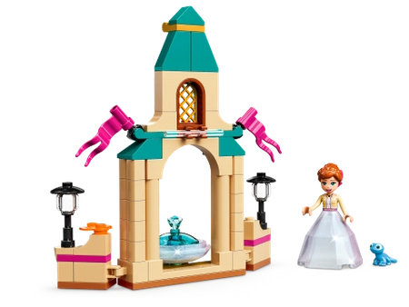 Klocki Lego 43198, Kraina Lodu Frozen, Dziedziniec zamku Anny, wysoka jakość klocków, oryginalne, dla fanów Elsy i Anny, figurka, 74 el., dla dzieci w wieku 5+, idealne na drobny prezent dla dziewczynki