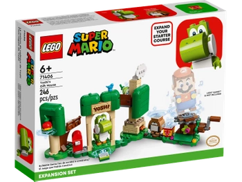 Klocki Lego Super Mario 71406 Dom prezentów Yoshiego, 246 elementów, 2 figurki Yoshi i Monty Mole, klocki dla sześciolatków i starszych dzieci