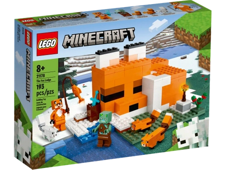 Klocki Lego MINECRAFT 21178 Siedlisko lisów,  193 elementy, oryginalne klocki, dla fanów gry i nie tylko, wiek 8+