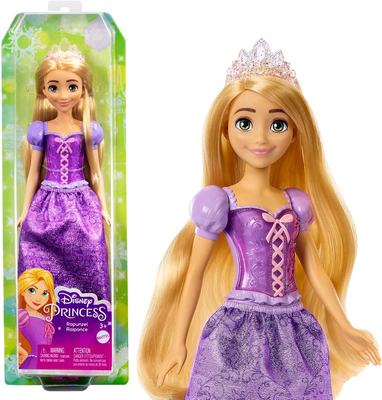 Księżniczki Disney'a, Zaplątani, Lalka Roszpunka, 28 cm, oryginalna zabawka od Mattel, dla dziewczynek w wieku 3 lata i starszych