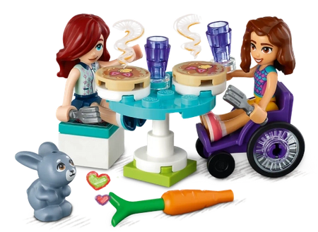 Klocki Lego Friends 41753 Naleśnikarnia, 157 elementów, figurki Luna i Paisley, Zabawa w robienie naleśników dla dzieci w wieku od sześciu lat