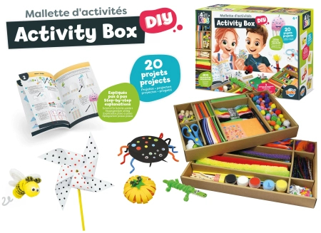 Buki France, Duży zestaw kreatywny i plastyczny Pudełko Aktywności, 20 wzorów, 800 el., dla dzieci w wieku 4+