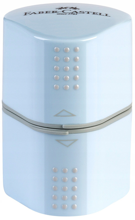 Temperówka z pojemnikiem 3w1, Faber Castell, błękitna, sky blue