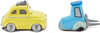 Mattel, Auta Cars, Zestaw 2 pojazdów Luigi i Guido, wykonane z metalu i plastiku, 2 resoraki z bajki, wiek dziecka 3+