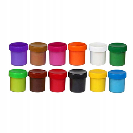 Farbki plakatowe w słoiczkach, 12 sztuk x 20 ml