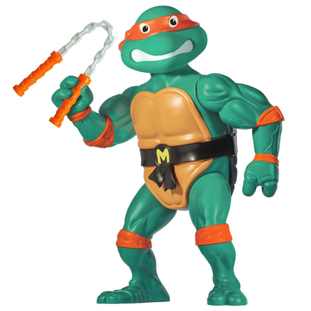 Wojownicze Żółwie Ninja, Duża figurka Michelangelo 30 cm, odwzorowanie wersji z 1989 r. solidna zabawka, oryginalna, w dużym pudełku, idealna na prezent, wiek dziecka 4+