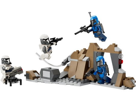 Klocki Lego Star Wars: The Mandalorian 75373 Zasadzka na Mandalorze, 109 elementów, 4 figurki, oryginalne klocki, wiek dziecka 6+