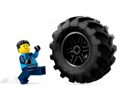 Klocki Lego City 60402 Niebieski monster truck, 148 el., samochód i figurka, zestaw dla chłopca, prezent dla pięciolatka