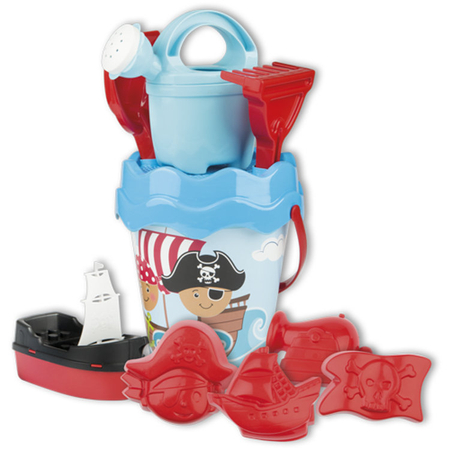 Androni, włoskie zabawki, Foremki do piasku Zestaw pirata 17, dla chłopca i dziewczynki, na plażę i do piaskownicy, kolorowe, wytrzymały plastik