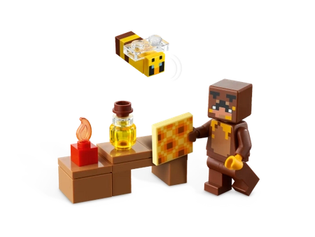 Klocki Lego Minecraft 21241 Pszczeli ul, 254 elementy, wprost z popularnej gry, oryginalne klocki, wysoka jakość, dla dzieci w wieku 8+