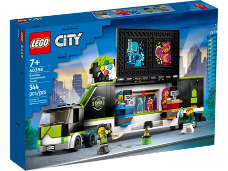 Klocki Lego City 60388 Ciężarówka na turniej gier, 344 elementy, dla dzieci 7+, oryginalne, idealne jako prezent