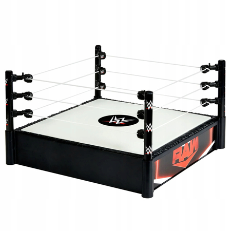 WWE Wrestling, Superstar Ring, sprężysta mata 29 x 29 cm, do zabawy z figurkami zapaśników, dla dzieci w wieku 6+