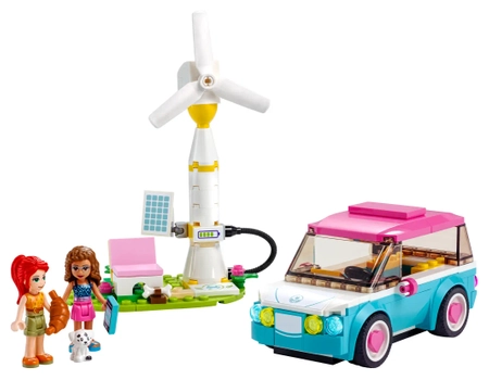 Klocki Lego Friends 41443 Samochód elektryczny Olivii, 183 elementy, 2 mini figurki, samochód do zbudowania, super klocki, oryginalne, idealny prezent dla dziewczynki, wiek dziecka 6 lat+