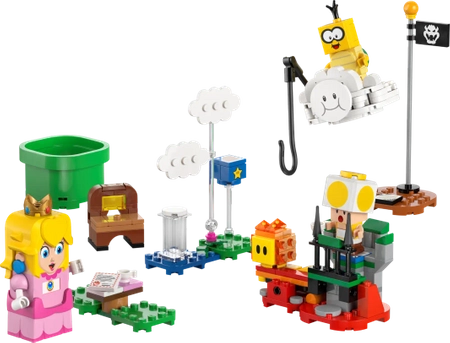 Klocki Lego Super Mario 71441 Przygody z interaktywną figurką Peach, 208 elementów, 4 figurki, dla fanów gry, wiek dziecka 6+