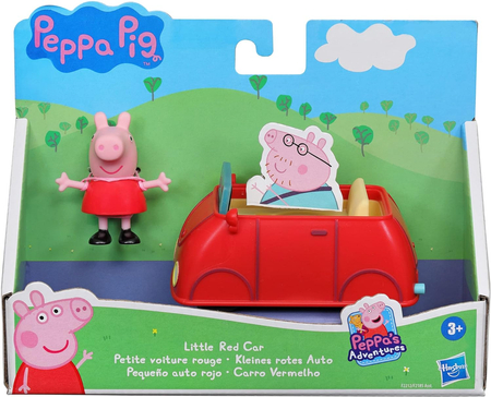 Hasbro, Świnka Peppa, Mały Czerwony Samochód kabriolet Świnki Peppy i figurka, zabawka dla fanów bajki, dobry prezent dla malucha, wiek dziecka 3+