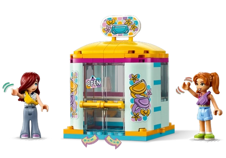 Klocki LEGO FRIENDS 42608 Mały sklep z akcesoriami, zestaw dla dziewczynek, 129 elementów, 2 mini figurki, sklepik z licznymi akcesoriami, oryginalne klocki, wiek dziecka 6+