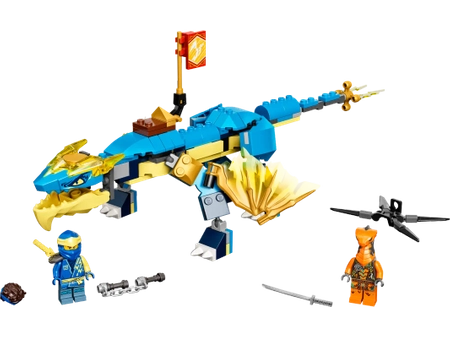 Klocki Lego Ninjago 71760 Smok gromu Jaya EVO, 140 el., w zestawie 2 figurki, klocki oryginalne, szybka wysyłka, wiek dziecka 6+