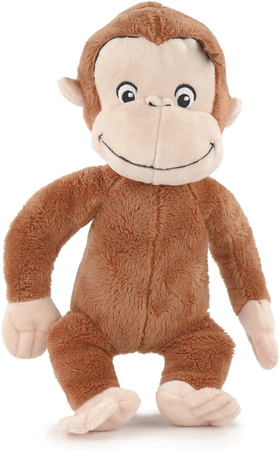 Ciekawski George, maskotka pluszowa małpka George, 29 cm, klasyczny, oryginalny pluszak na licencji, renomowany producent, miły plusz, klasyczny, wiek dziecka 0+