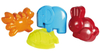 Androni, Włoskie zabawki do piaskownicy - Foremki - Zwierzątka - 4 szt., wzór 51,  bezpieczny dla dzieci plastik, kolorowe foremki