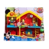 Disney Junior, Myszka Miki, Remiza strażacka z dźwiękami, 4 figurki: Miki, Kaczor Donald, Pluto i kotek, duża zestaw, oryginalna licencyjna zabawka, wiek dziecka 3+