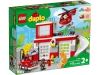 Klocki Lego Duplo 10970 Remiza strażacka i helikopter, 117 elementów, bezpieczne klocki dla dzieci 2+