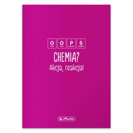 Herlitz, Zeszyt w kratkę do chemii, format A5, 60 kartek, Chemia, gramatura 70g