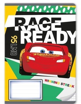Zeszyt A5 16 Kartek Kratka Cars Zygzak McQueen Winning Streak dla Chłopca