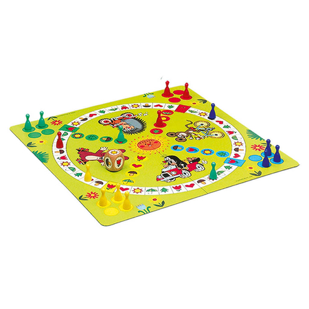 Gra planszowa z Krecikiem, Pobawmy się! Kreciku, nie irytuj się!, klasyczny Chińczyk z bohaterami czeskiej bajki , gra rodzinna, wiek 3+