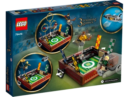 Klocki Lego Harry Potter 76416 Quidditch - Kufer, 599 elementów, boisko do quidditcha, 4 figurki, oryginalne klocki, zestaw z filmu, wiek dziecka 9 lat+