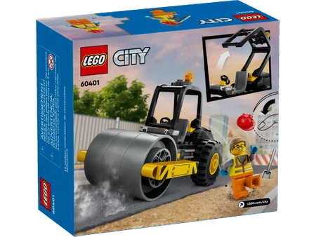 Klocki Lego City 60401 Walec budowlany, 78 elementów, oryginalne klocki dla chłopców, prezent zabawka dla pięciolatków