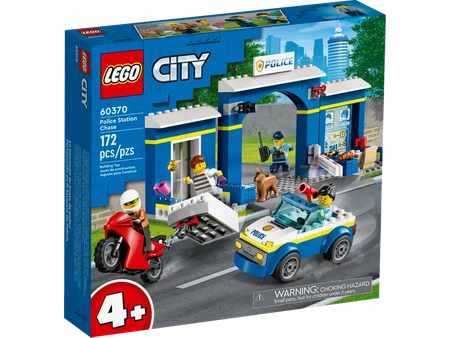 Klocki Lego City 60370 Posterunek policji - pościg, 172 elementy, dla dzieci 4+, idealne jako prezent dla chłopca