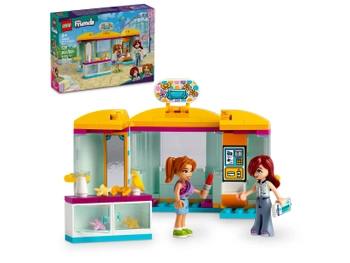 Klocki LEGO FRIENDS 42608 Mały sklep z akcesoriami, zestaw dla dziewczynek, 129 elementów, 2 mini figurki, sklepik z licznymi akcesoriami, oryginalne klocki, wiek dziecka 6+