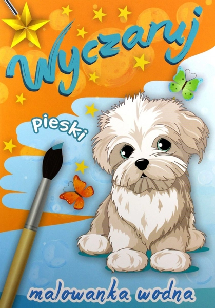 Kolorowanka wodna Wyczaruj pieski BL, duży format, 8 stron, miękka okładka