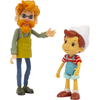 Pinokio i przyjaciele, figurki 2-pak, Pinokio i Tatko Geppetto, zestaw 2 figurek, można ruszać kończynami, od renomowanego producenta, oryginalne licencyjne zabawki, dla dzieci w wieku 3+