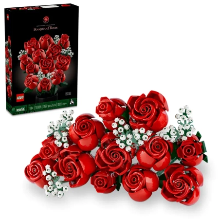 Klocki Lego Icons 10328 Bukiet róż, 822 elementy, seria Botanicals, idealne na prezent