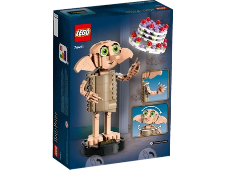 Klocki Lego Harry Potter 76421 Skrzat domowy Zgredek, 403 elementy, znany bohater serii filmów, wys. po złożeniu 19 cm, wiek dzieci 8 lat+