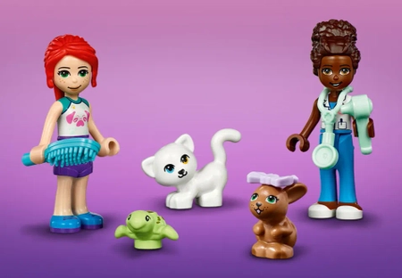 Klocki Lego Friends 41695, Klinika dla zwierzątek i figurki Mia i Nandi, 111 elementów, wysoka jakość, oryginalne klocki, dla dziewczynek w wieku 4+, pomysł na prezent, szybka wysyłka