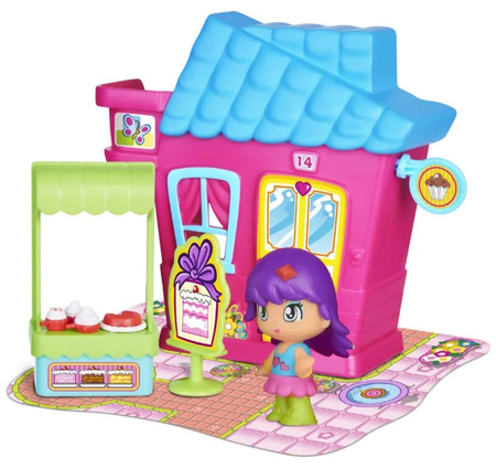 Pinypon – Cukiernia Mix and Max z Domkiem, Figurką i Akcesoriami – Zabawka dla Dzieci