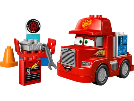 Klocki Lego Duplo 10417 Maniek na wyścigu, 14 elementów, Disney Pixar Cars Auta, klocki dla małych dzieci, prezent dla dwulatka