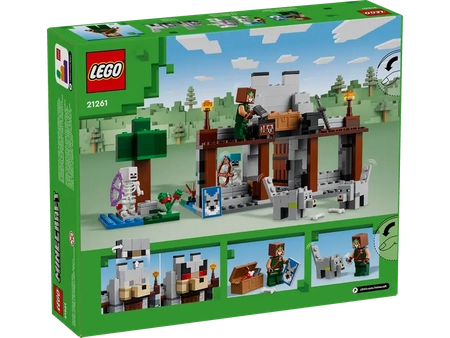 Klocki Lego Minecraft 21261 Wilcza twierdza, 312 elementów, oryginalne, dla fanów gry 8+