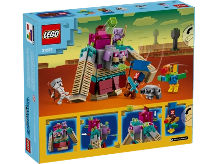 Klocki LEGO MINECRAFT LEGENDS 21257 Decydujące starcie z Dewastatorem, 420 elementów, duża figurka boss Dewastator, figurki, oryginalne klocki z gry, wiek dziecka 8+