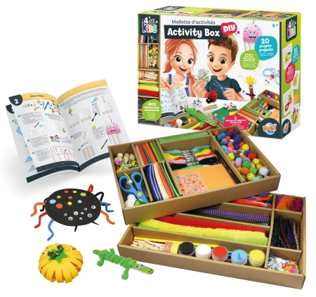 Buki France, Duży zestaw kreatywny i plastyczny Pudełko Aktywności, 20 wzorów, 800 el., dla dzieci w wieku 4+